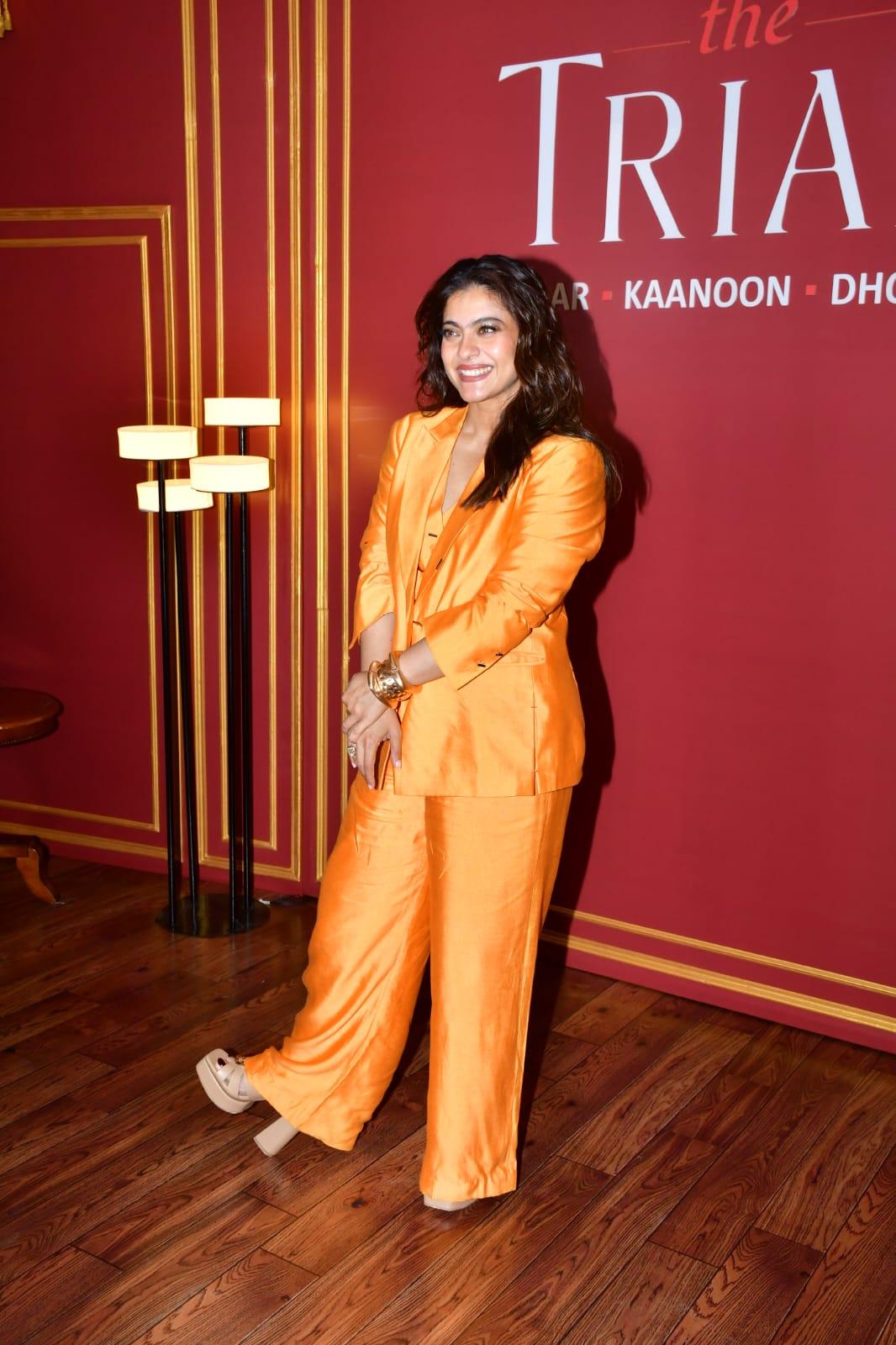 Kajol was spotted at an event today promoting her upcoming OTT show 'The Trial'